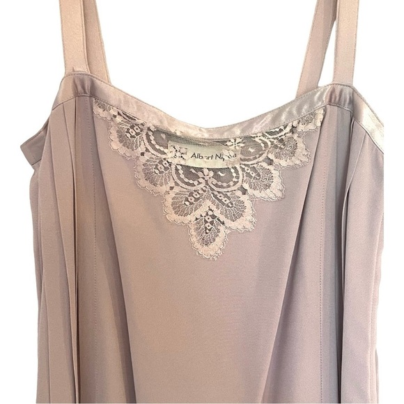 Vintage Albert Nipon Silk Sleeveless Slip Dress Lavender Purple Wrap Shawl 6 - Picture 4 of 14